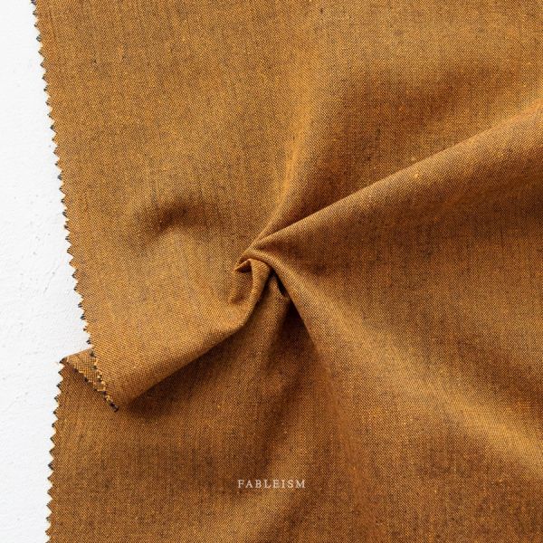 Everyday Chambray nocturn solar - hochwertiger garngefärbter Baumwoll Bambus Stoff terracotta