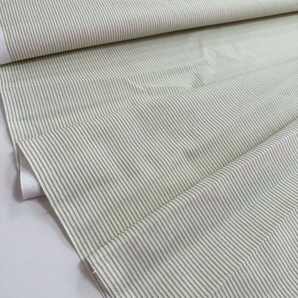 Baumwolle feine Streifen helles grün - Serie Fehmarn von Westfalenstoffe