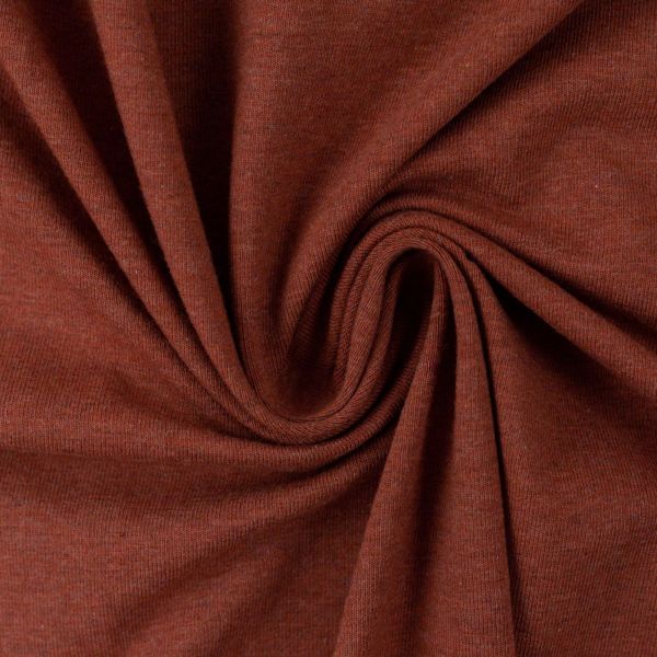 Soft Sweat uni rotbraun meliert - HEIKE Melange von Swafing