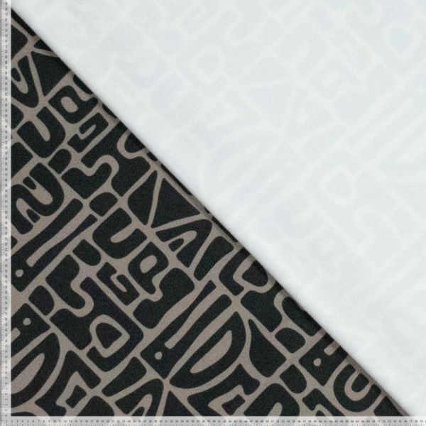 YOGA STRETCH Abstrakt dunkelbraun - Funktionsjersey für Sportbekleidung geometrische Muster