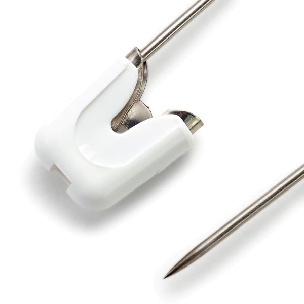 Baby Sicherheitsnadel weiß - 4 Stück Babynadel Snaplock von Prym 55mm