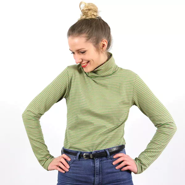 Schnittmuster FRAU ROMY • Shirt mit Rollkragen von Studio Schnittreif • Gr. XS-XXL