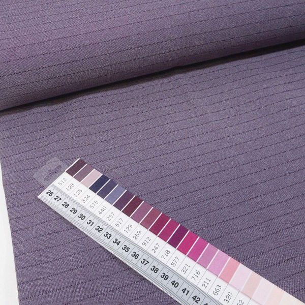 Interlock Jersey mit feinen Metallic Streifen violett flieder – Viskosejersey Pia von Swafing