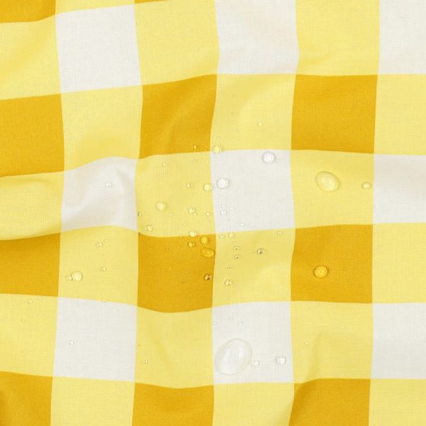 Beschichtete Baumwolle – gelbes Vichy-Karo, wasserabweisend