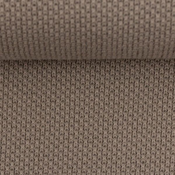 Struktur Strickstoff in beige – Baumwollstrick Skadi von Swafing sand