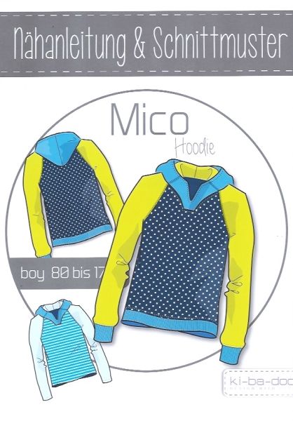 Schnittmuster Raglan Hoodie Mico von KiBaDoo