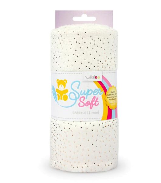 Kullaloo Plüsch SuperSoft Shorty Sparkle creme gold - Silky Minky Kuschel Nicki 100x75cm