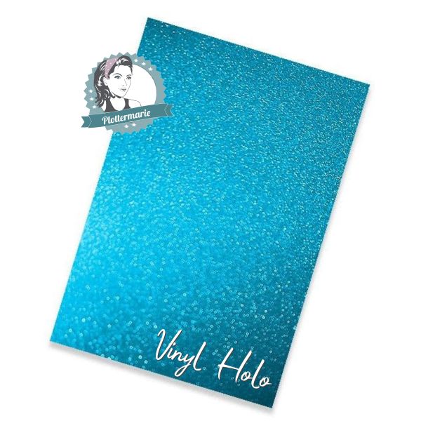 Vinylfolie Glitzer türkis A4 – Plotterfolie von Plottermarie für innen & außen Glitter Funkelfolie