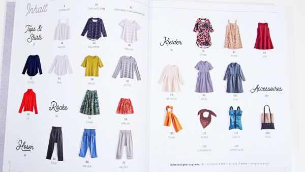 Der rosa p. Kleiderschrank – 23 Schnittmuster in Größe 36-46 mit 2 Schnittmusterbogen