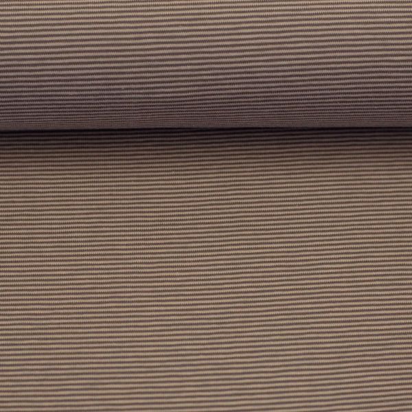 Jersey Bella mit feinen Streifen beige – Baumwolljersey von Swafing