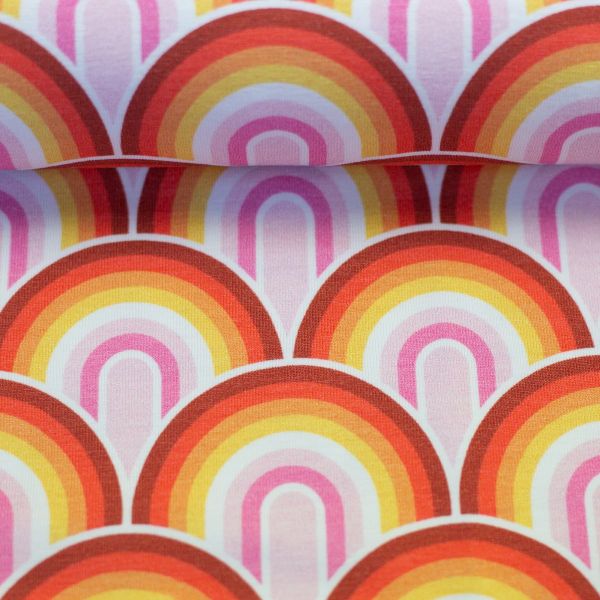 Jersey Retro Regenbogen pink orange – Rainbows von lycklig design by Swafing