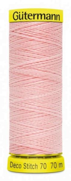Deco Stitch 70 zart rosa - 70m kräftiges Nähgarn Fb. 0659 von Gütermann für Zierstiche und Steppnäht
