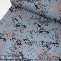 Bio Sommersweat AT NIGHT Fledermäuse von Nestgezwitscher - French Terry Lillestoff Bio Sommersweat AT NIGHT Fledermäuse von Nestgezwitscher - French Terry Lillestoff