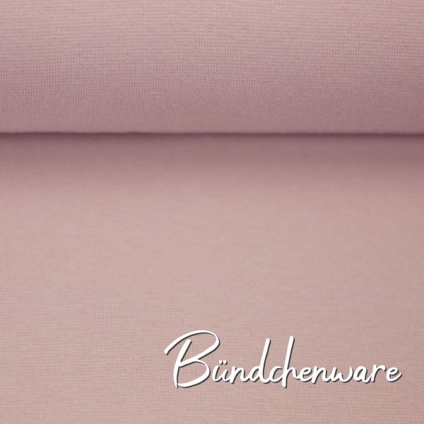 Bündchen glatt im Schlauch helles rosa - HEIKE von Swafing