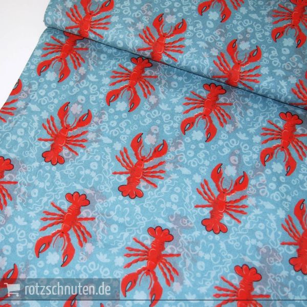Leichter Blusen und Kleiderstoff – Lobster Voile Cherry Picking mint lachs – Baumwolle