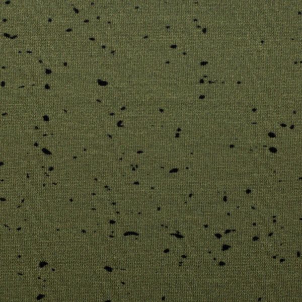 Sweat mit Sprenkeln oliv grün - French Terry Sparkle army Into the Wild by Swafing