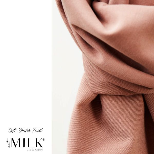 Soft Stretch Twill oldrose altrosa – meetMILK® Köper mit TENCEL™ Lyocell
