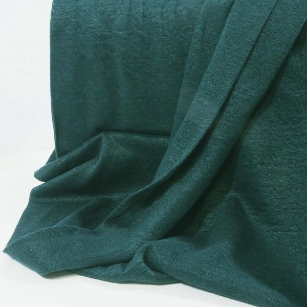 Leinen Strick dunkelgrün - Mind the Maker Fine Linen Knit Bottle Green Feinstrick