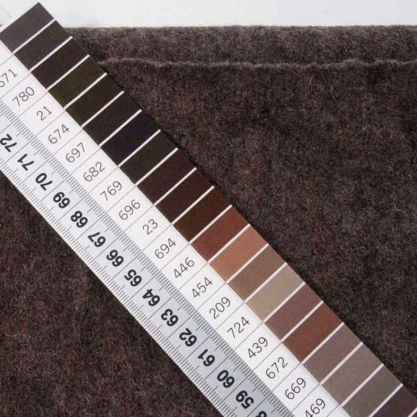 Klassischer Walkloden aus 100% Wolle braun – Wollwalk Naomi melange von Swafing