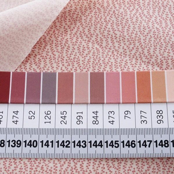 Baumwolle Jane kleine Zweige altrosa creme - Regency Romance by moda