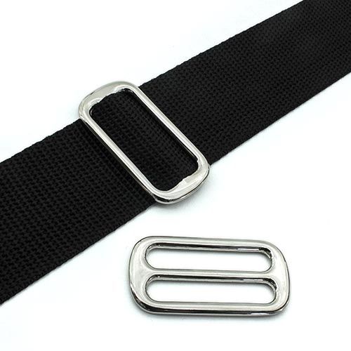 Metall Schieber Maxi 40mm silber – Leiterschnalle Stegschnalle für Gurtbänder