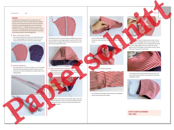 Schnittmuster Kids FLOH • Wendemütze mit Stern von Studio Schnittreif • in 6 Größen