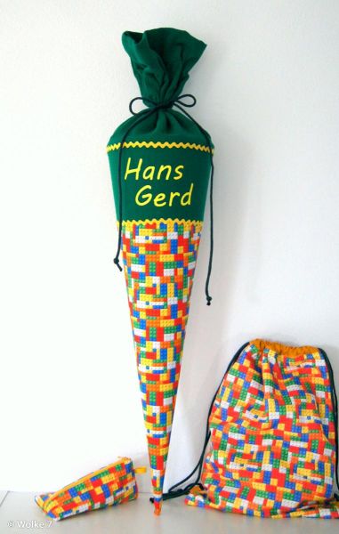 Baumwolle bunte Klemmbausteine - Brix Blocks Serie Bill von Swafing