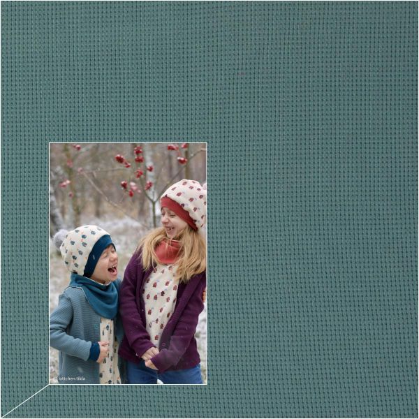 Waffelstrick mit schöner Struktur mint grün – Oslo von Swafing