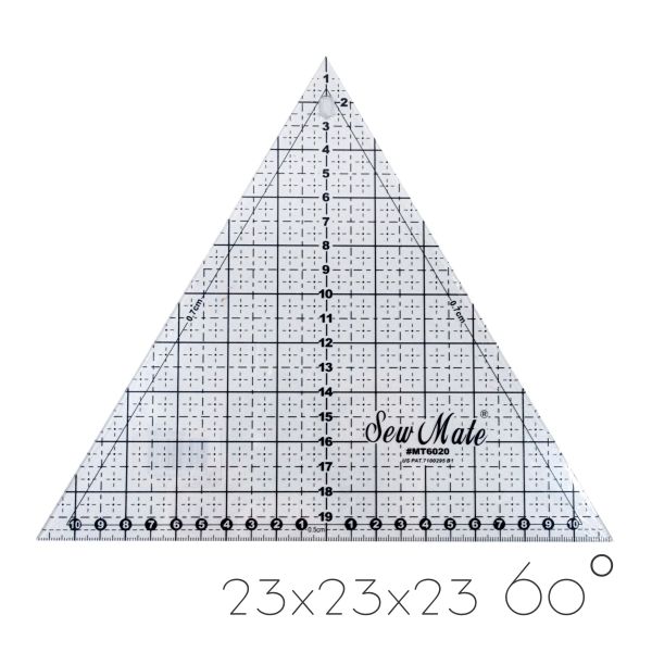 Universal Lineal Dreieck 23 x 20cm 60° – Sew Mate #MT6020