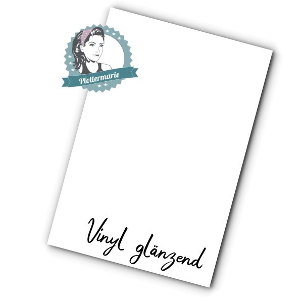 Vinylfolie weiß A4 - Plotterfolie von Plottermarie für innen und außen 75µ Folie