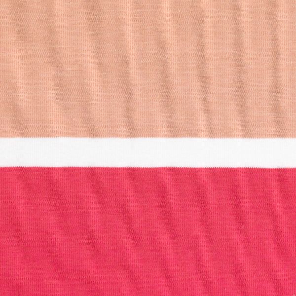 Jersey Blockstreifen pink lachs rosa – Serie Ringeljersey Lona von Swafing