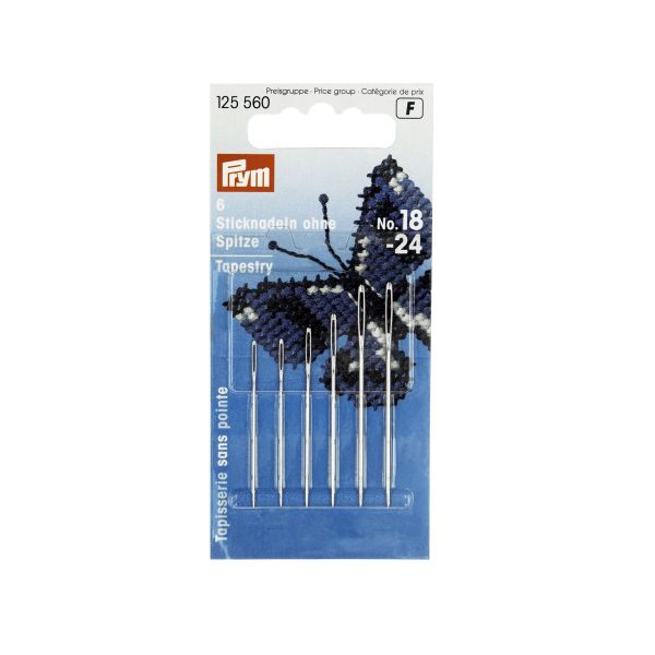Sticknadeln ohne Spitze 6 Stück in den Größen Nr. 18-24 von Prym
