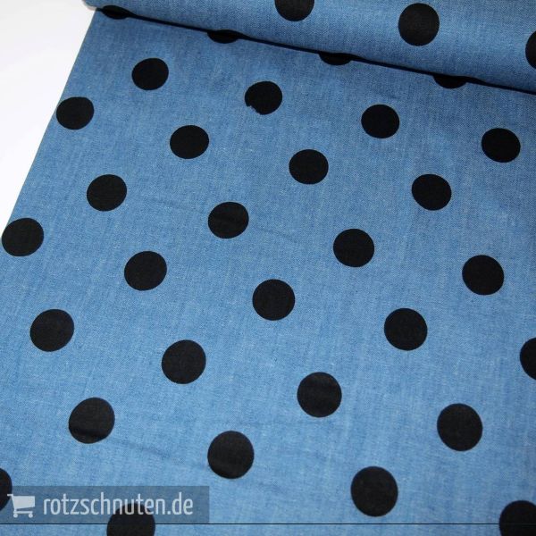 leichter Jeans DOTS – Tupfen blau marine