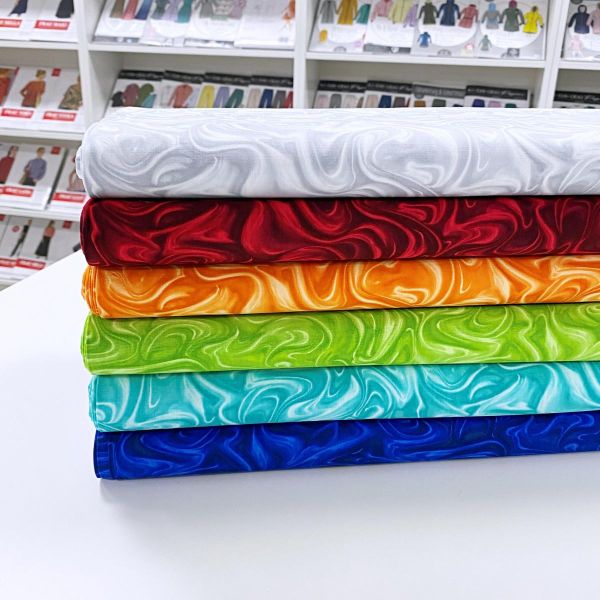 Baumwolle Marmor petrol türkis - Serie Marbleized by Greta Lynn