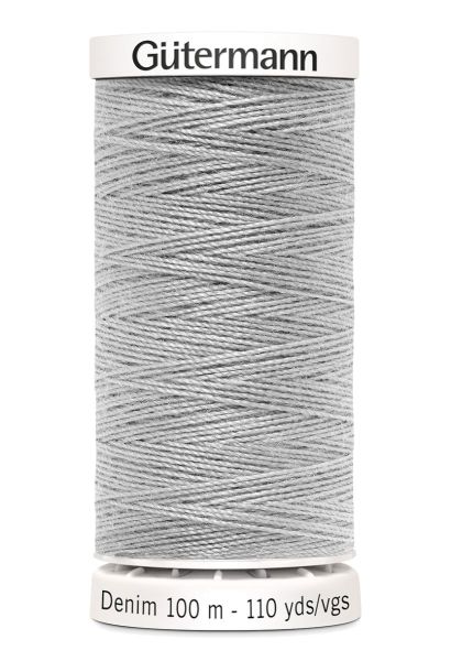Jeans Nähgarn hellgrau Fb. 8765 - 100m Denim Garn von Gütermann No.50 - Jeansfaden