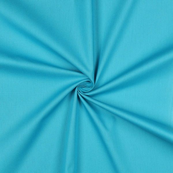 Baumwollstoff uni türkis - Baumwolle Popeline – Cotton Poplin turquoise