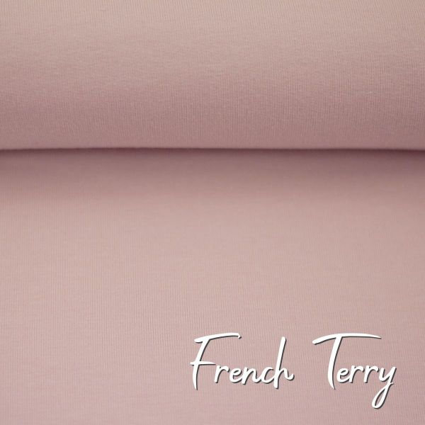 Sweat uni helles rosa - French Terry MAIKE von Swafing