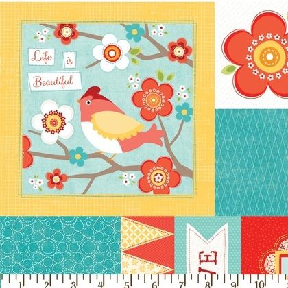 Baumwolle Appli Patches bunt - Serie Juicy Fruit 50x110cm