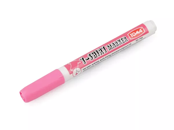 Textilstift Stoffmalfstift rosa pink 1mm breit für helle Stoffe - Stoffmalfarbe Stift