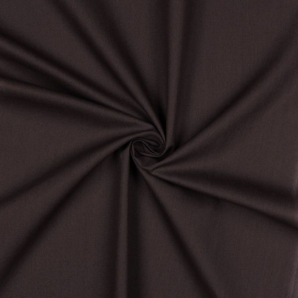 Baumwollstoff uni dunkelbraun - Baumwolle Popeline – Cotton Poplin dark brown