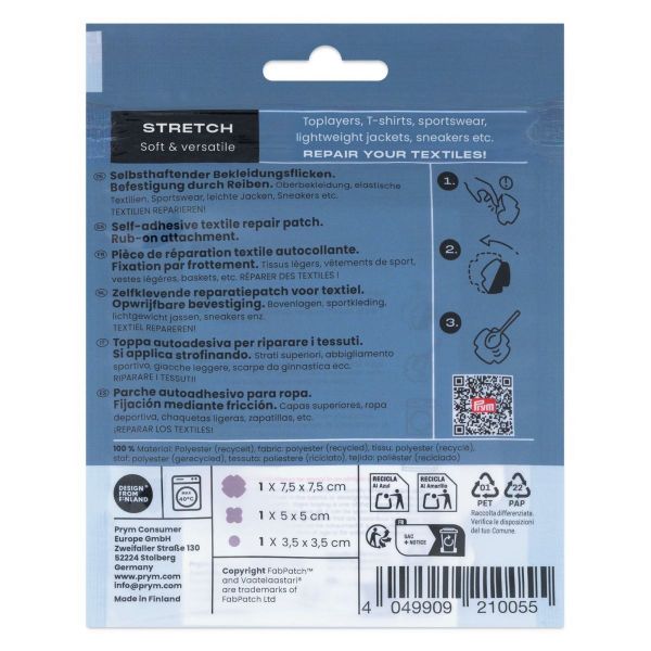 Prym x FabPatch Stretch Reparaturflicken flieder 3 Stück