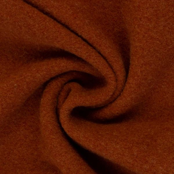 Wollfleece rost rotbraun aus 100% Schurwolle - hochwertiger Wollstoff Nena von Swafing