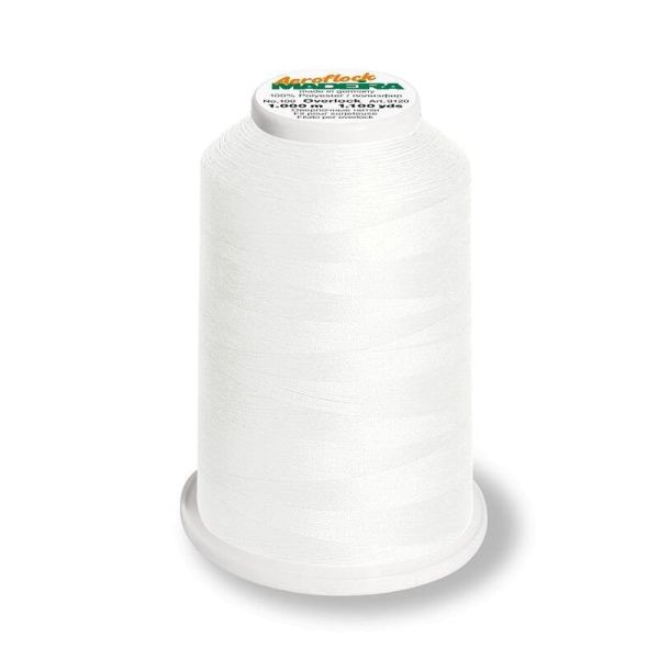 Aeroflock 100 natur weiß - 1000m Bauschgarn von Madeira - Overlock Garn