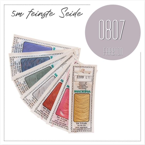 Stickgarn Madeira Silk mauve beere 0807 - Sticktwist aus feinster Seide zum Sticken und Applizieren