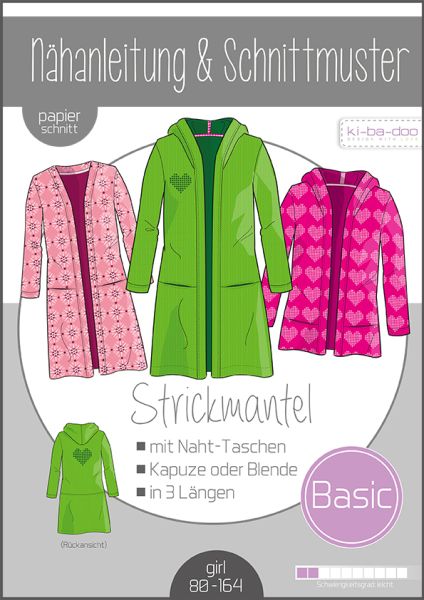 Schnittmuster Basic Strickmantel Kids von KiBaDoo
