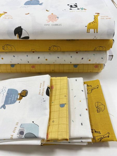 Baumwollstoff Little Things Main Creme – Riley Blake kleine Tiere