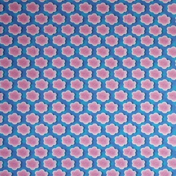 Jersey mit schwarzer Katze Blüten – 90cm Panel Penelope Cat by Fiona Hewitt