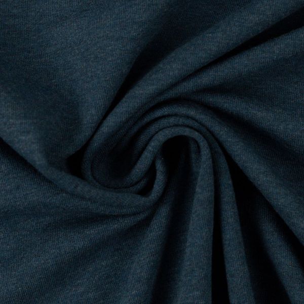 Soft Sweat uni petrol meliert - HEIKE Melange von Swafing