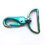 Metall Karabiner 40mm rainbow multicolor – für Taschen & Gurtbänder 4cm – drehbares Gelenk