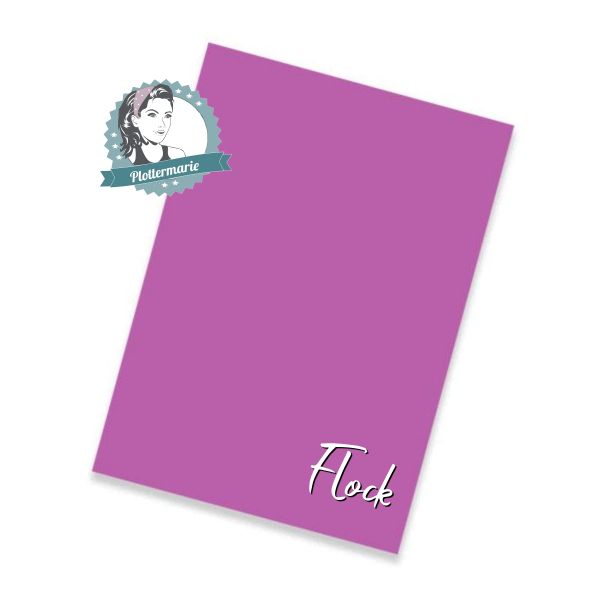 Flockfolie für Textildruck beere berry A4 - Plotterfolie von Plottermarie Flock Velours 480µ